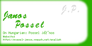janos possel business card
